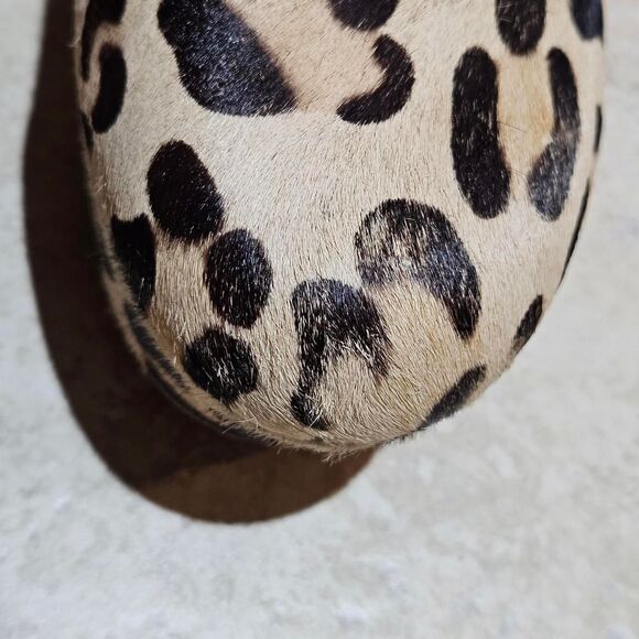 gyaru mcbling leopard print pony hair leather wedges - Picture 5 of 5